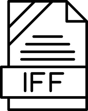 IFF file format, web icon, vector illustration clipart