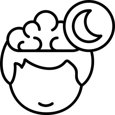 Ay. Web simgesi basit illüstrasyon