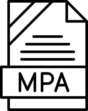 MPA dosya biçimi, web simgesi, vektör illüstrasyonu
