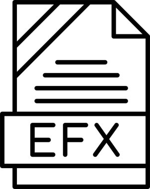 EFX dosya biçimi, web simgesi, vektör illüstrasyonu