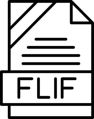 FLIF dosya biçimi, web simgesi, vektör illüstrasyonu