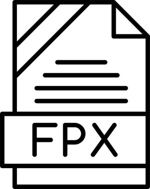 FPX file format, web icon, vector illustration clipart