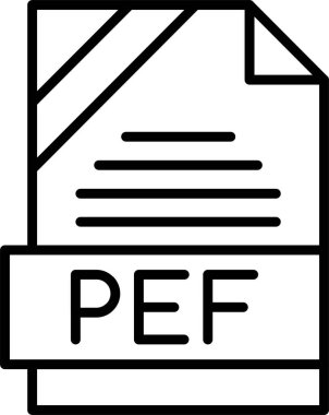 PEF file format, web icon, vector illustration clipart