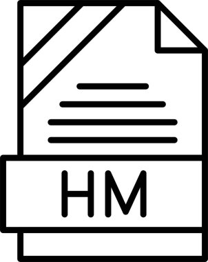HM dosya biçimi, web simgesi, vektör illüstrasyonu
