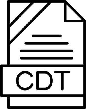 CDT dosya biçimi, web simgesi, vektör illüstrasyonu