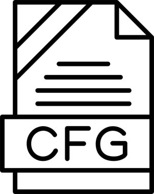 CFG dosya biçimi, web simgesi, vektör illüstrasyonu