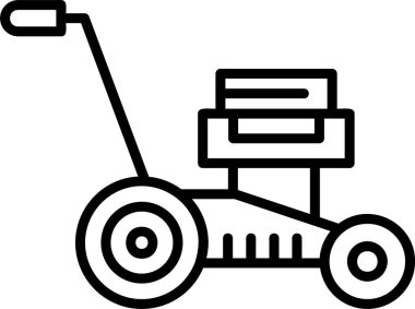 Lawnmower web simgesi vektör illüstrasyonu 