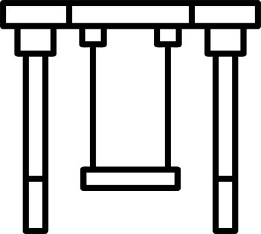 Salıncak ağ ikonu vektör illüstrasyonu 