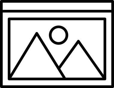 Resim web simgesi, basit illüstrasyon