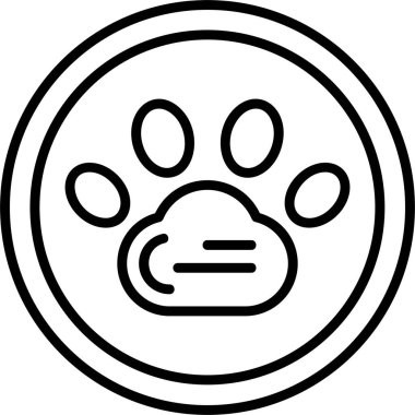 Evcil hayvan izi web simgesi basit illüstrasyon