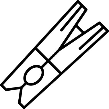 Clothespin Web simgesi basit illüstrasyon
