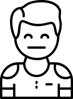 İnsan avatar simgesi, vektör illüstrasyonu basit tasarım