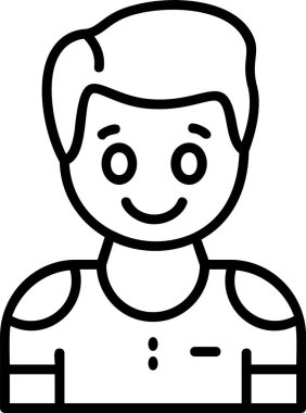 İnsan avatar simgesi, vektör illüstrasyonu basit tasarım