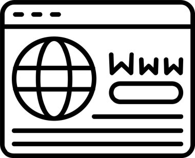 Web sitesi web simgesi basit illüstrasyon 