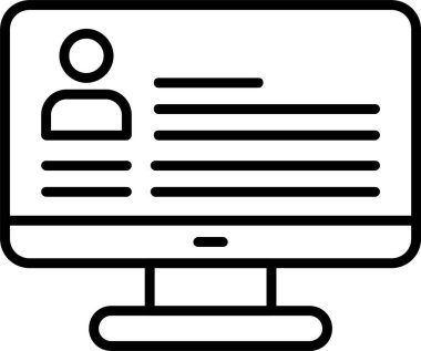 Profil web simgesi, basit illüstrasyon