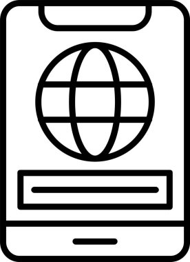 Küre. Web simgesi basit tasarım