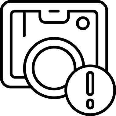 kamera düz simgesi, vektör illüstrasyonu