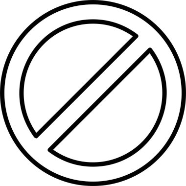 Yasaklanmış işaret web simgesi, basit illüstrasyon