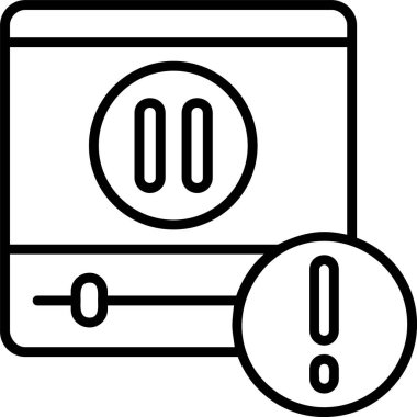 Web simgesini basit illüstrasyonla duraklat