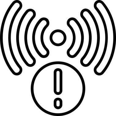 Kablosuz. Web simgesi basit illüstrasyon