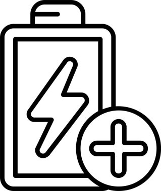 Pil tasarrufu web simgesi basit illüstrasyon