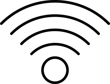 wifi sinyal simgesi, vektör illüstrasyonu