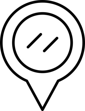 konum pin simgesi, vektör illüstrasyonu basit tasarım