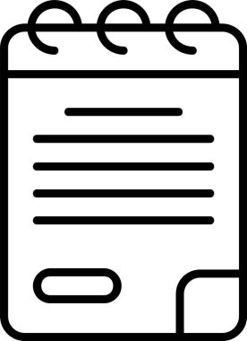 Not defteri web simge vektör çizim