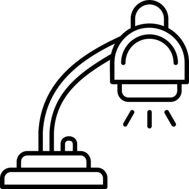 Işık lambası simgesi, vektör illüstrasyonu 