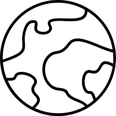 dünya haritası web simgesi vektör çizimi