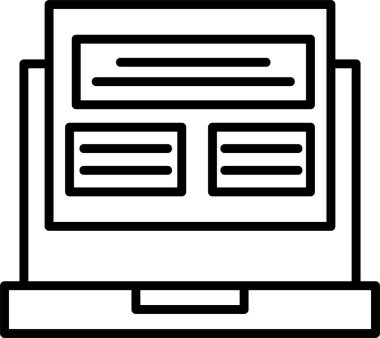 dizüstü bilgisayar simgesi ana hat biçiminde