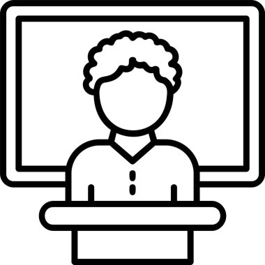 iş adamı simgesi, vektör illüstrasyonu