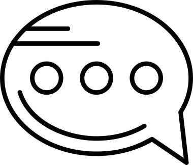 Sohbet simgesi, vektör illüstrasyonu basit tasarım