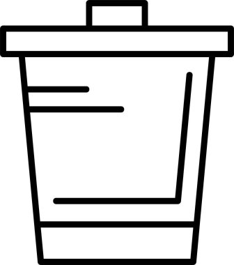 Çöp Ağı simgesi, basit illüstrasyon