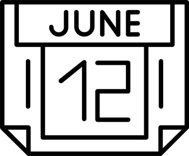 Bir takvim günü simgesinin basit vektör çizimi.