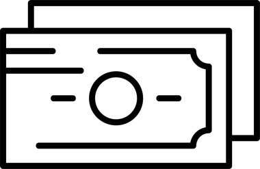 Banknote web simgesi basit illüstrasyon