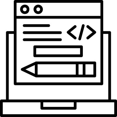 Web tasarım simgesi, vektör illüstrasyonu