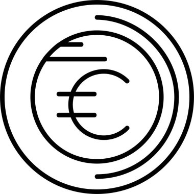 Euro simgesi vektör çizim