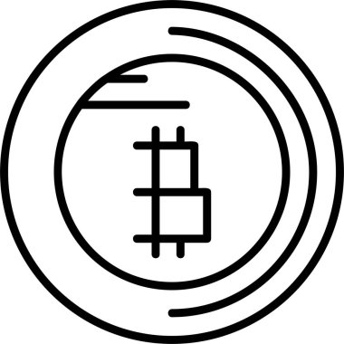 Bitcoin simgesi, basit vektör illüstrasyonu