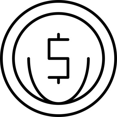  USD Dolar simge vektör illüstrasyonu