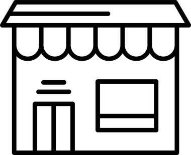 Dükkan. Web simgesi basit tasarım 