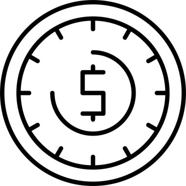 Saat simgesi. Web için saat vektör simgelerinin özet çizimi