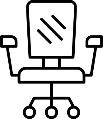 sandalye web simgesi basit illüstrasyon