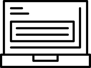 Dizüstü web simge vektör çizim