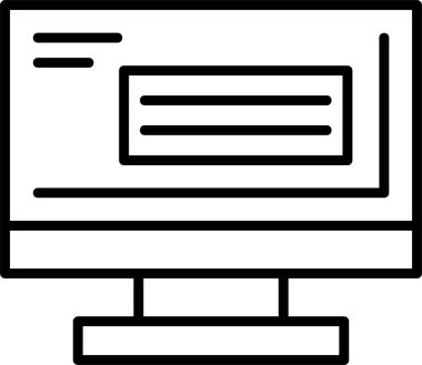 ekran vektör çizgisi simgesini izle