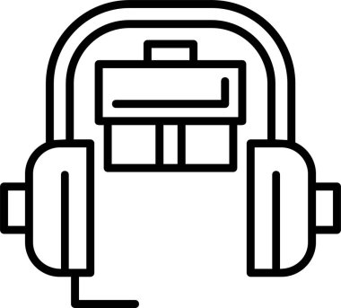 Kulaklık. Web simgesi basit tasarım