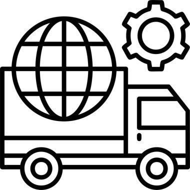 kargo teslimat ikonu. Web illüstrasyonu