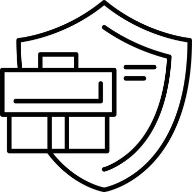 kalkan ağ simgesi basit illüstrasyon 