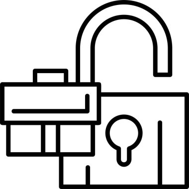 Web simgesinin kilidini aç basit illüstrasyon