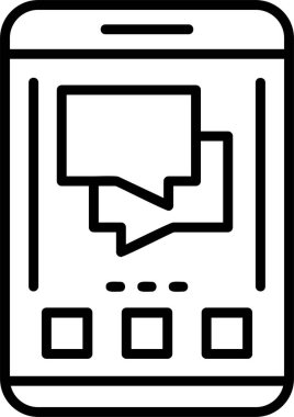 Chat web icon simple illustration